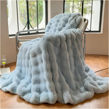 Veloura™ Plush Faux Fur Comfort Blanket For Home And Travel