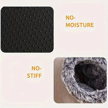 Winter Cat Bed – Warm Plush Enclosed Cat Cave