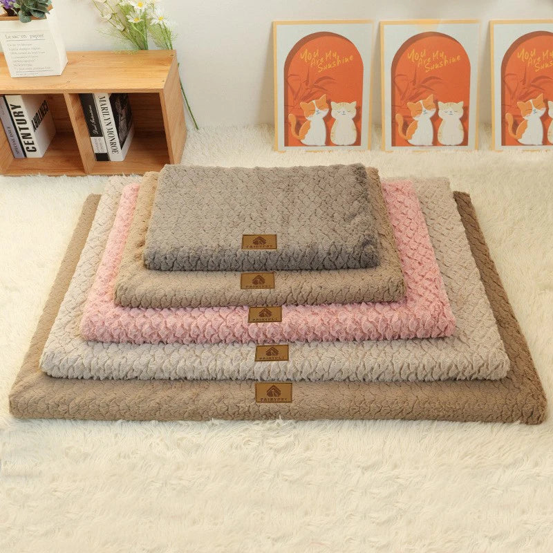 Memory Foam Pet Bed with Removable Faux-Fur Cover
