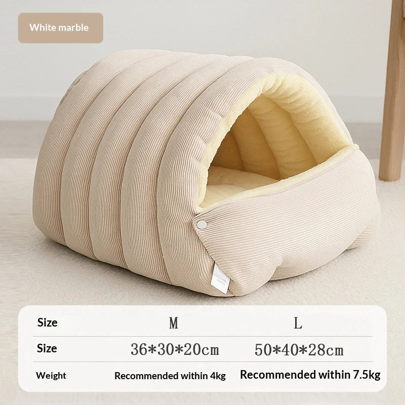 Enclosed Plush Cat Bed with Removable Cover – product image 7