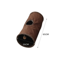 Foldable Suede-Style Cat Play Tunnel