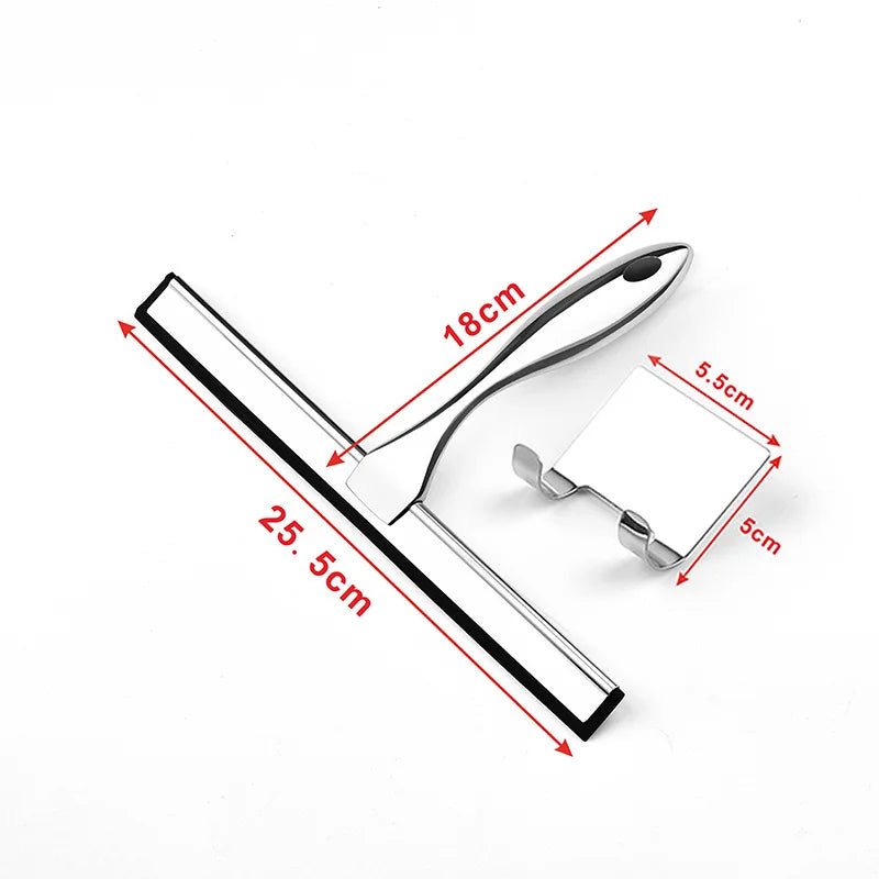 Stainless Steel Shower Squeegee with Hooks – product image 7
