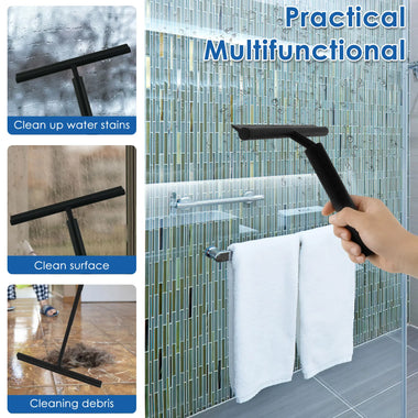 LumaReach ClaritySpan Telescopic Stainless Shower Squeegee for Glass Doors and Floors