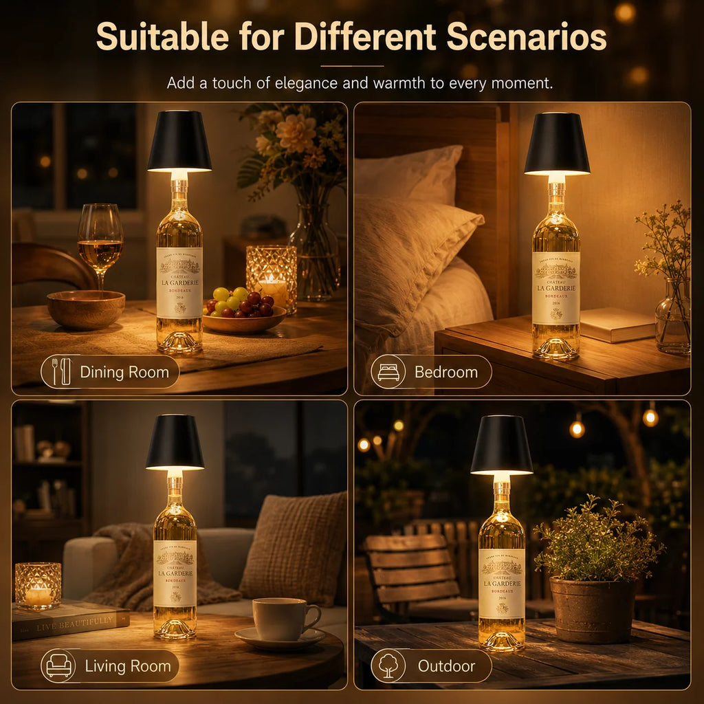 Rechargeable RGB LED Bottle Lamp – product image 6