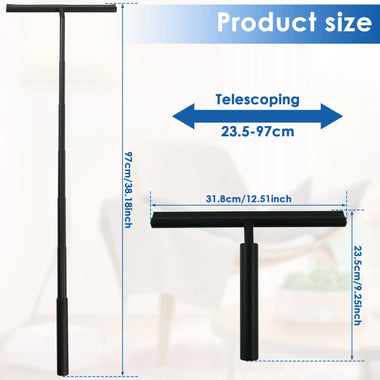 LumaReach ClaritySpan Telescopic Stainless Shower Squeegee for Glass Doors and Floors