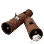 Foldable Suede-Style Cat Play Tunnel