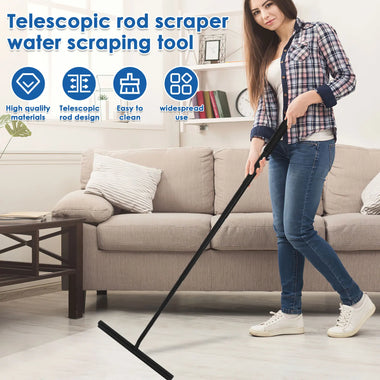 LumaReach ClaritySpan Telescopic Stainless Shower Squeegee for Glass Doors and Floors