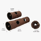 Foldable Suede-Style Cat Play Tunnel