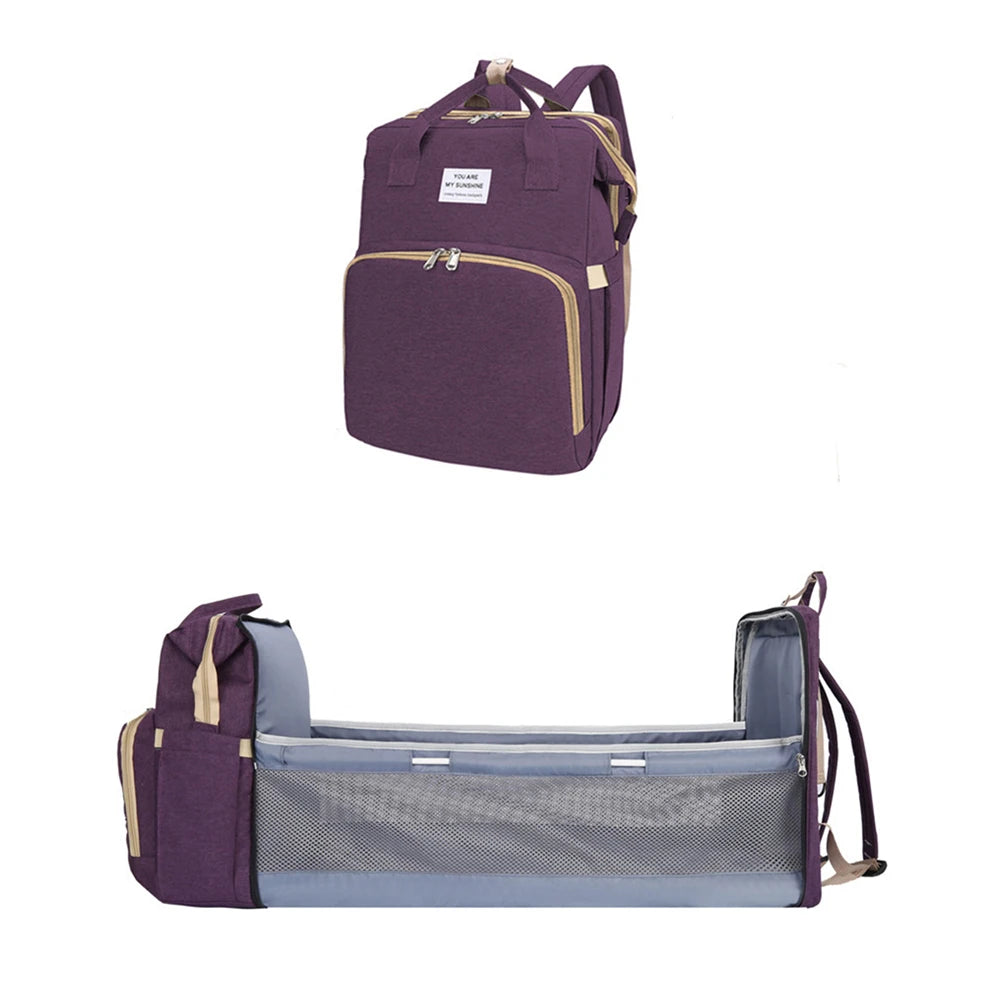 Convertible Baby Changing Backpack with Fold-Out Mat