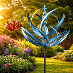 LotusSpin Metal Garden Wind Sculpture