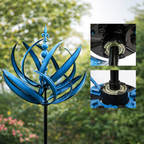 LotusSpin Metal Garden Wind Sculpture