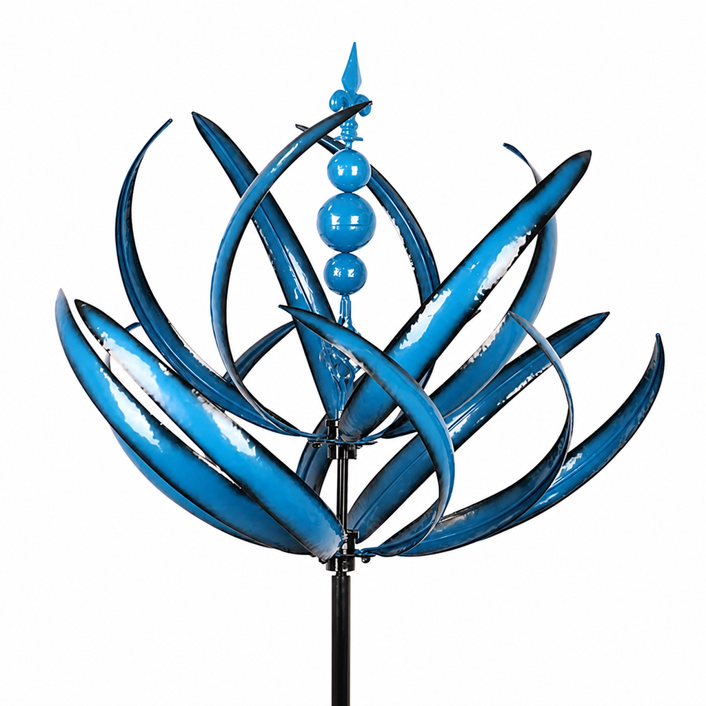 LotusSpin Metal Garden Wind Sculpture