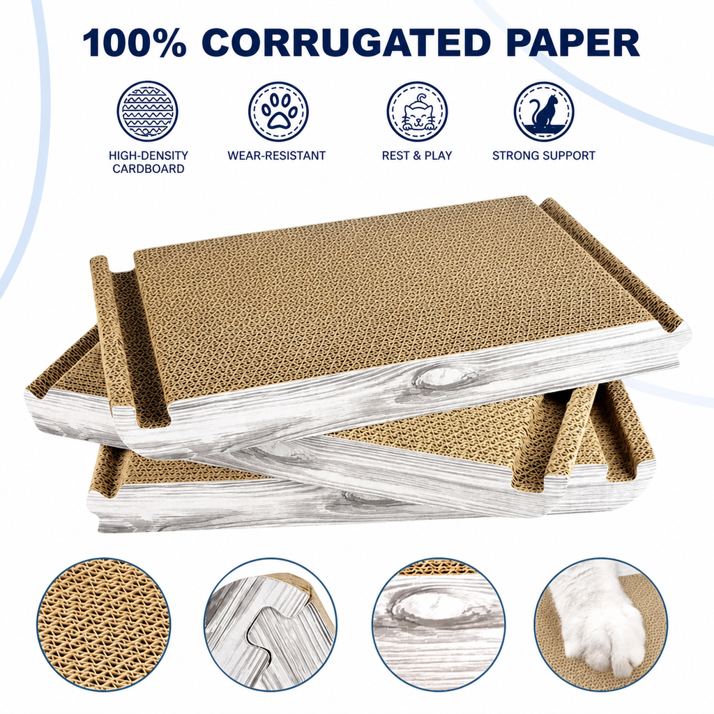 Foldable 3-in-1 Triangular Cat Scratcher