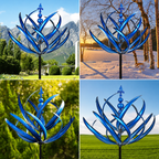 LotusSpin Metal Garden Wind Sculpture