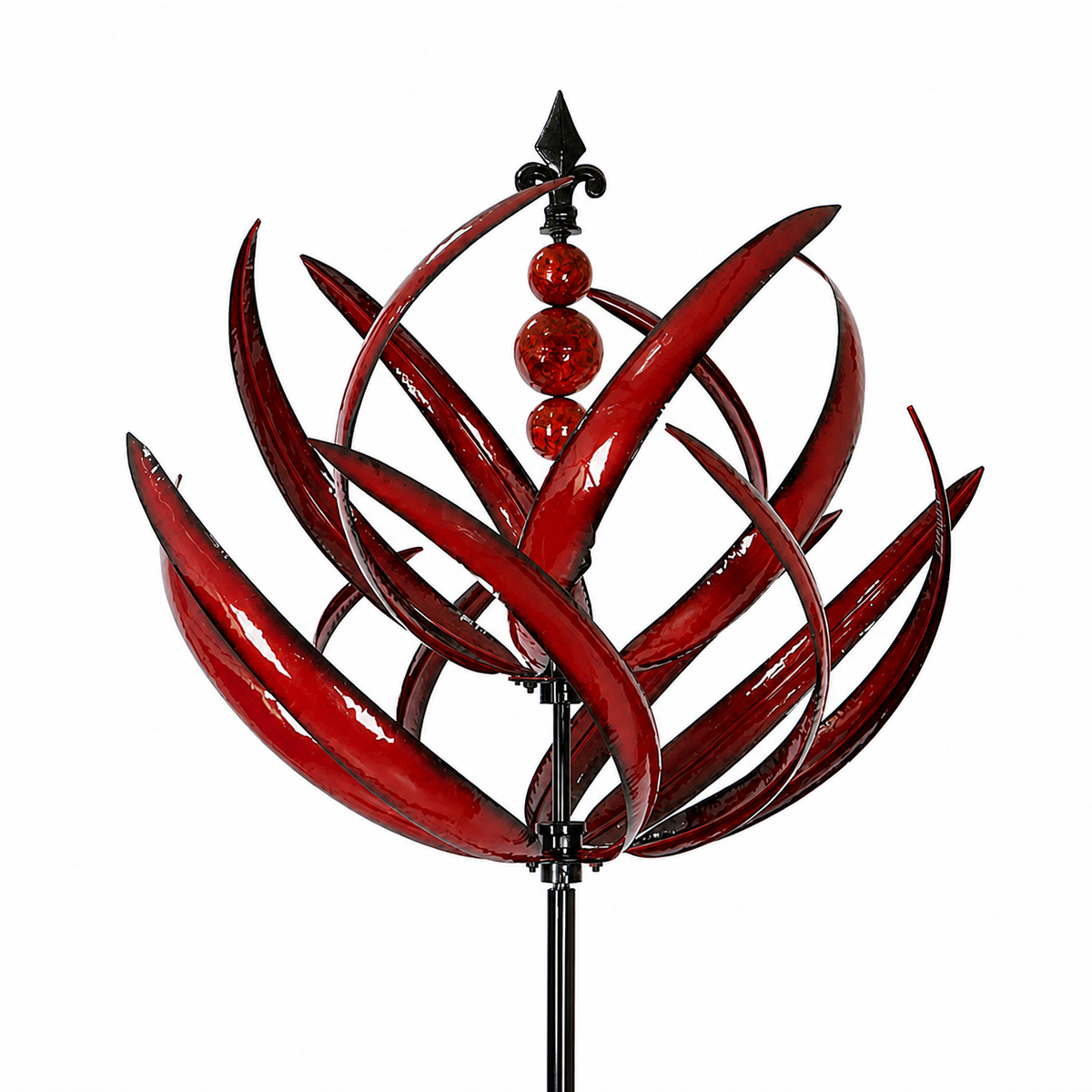 LotusSpin Metal Garden Wind Sculpture
